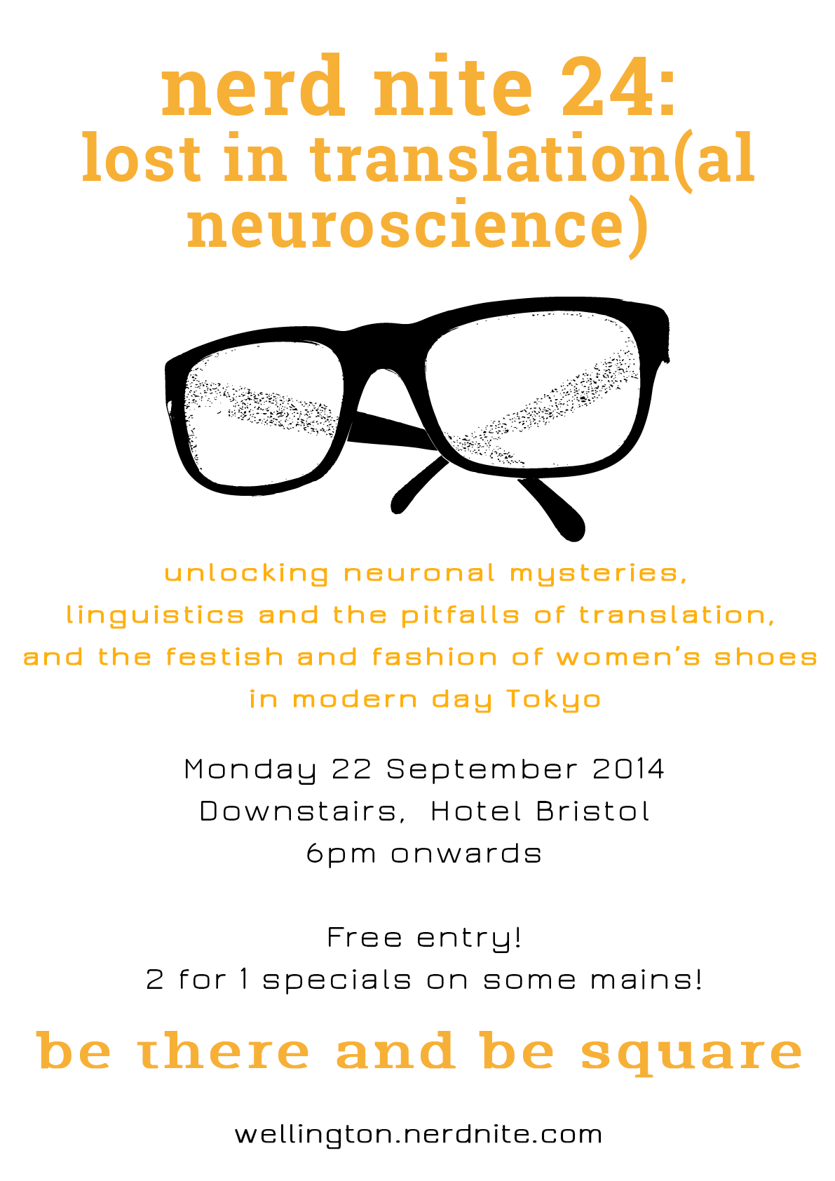 Nerd Nite Wellington 24: Lost in Translation(al Neuroscience) poster